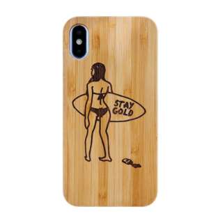 miPhone XS/Xpnkibaco BAMBOO RUBBER CASE 663-103200 STAY GOLD
