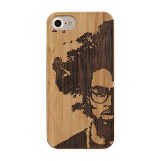 miPhone 8/7/6s/6pnkibaco BAMBOO RUBBER CASE 663-102708 AFRO TREE