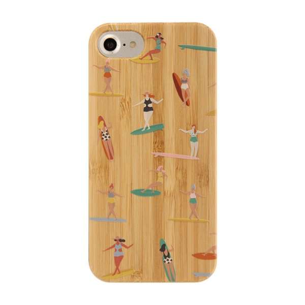 miPhone 8/7/6s/6pnkibaco BAMBOO RUBBER CASE 663-102968 SURF GIRLS_1