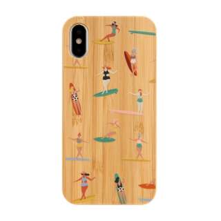 miPhone XS/Xpnkibaco BAMBOO RUBBER CASE 663-103095 SURF GIRLS