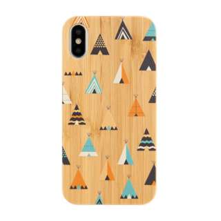 miPhone XS/Xpnkibaco BAMBOO RUBBER CASE 663-103149 TEEPEE