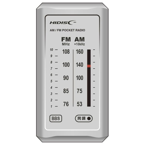  AM/FMライターサイズラジオ HIDISC