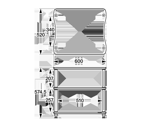 オーディオラック(3段) XL-3S-WL ライトウッド XL-3S-WL