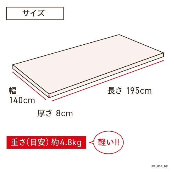 双层垫子-洛布-常规型双尺寸(140×195×8cm/灰色×红)_2