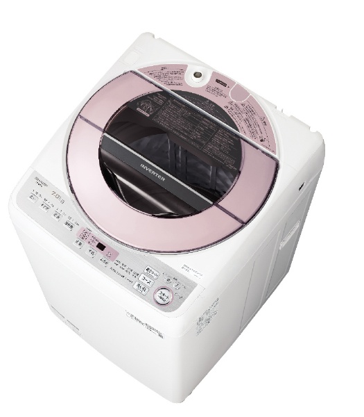 ES-GV7D-P 全自動洗濯機 ピンク系 [洗濯7.0kg /乾燥機能無 /上開き 
