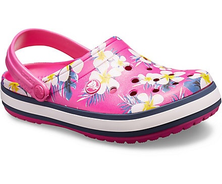 floral crocs