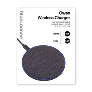 X}zp CX[d bluelounge Owen Wireless Charger Charcoal ubN BLD-OWH-BK [CX̂ /Quick ChargeΉ]