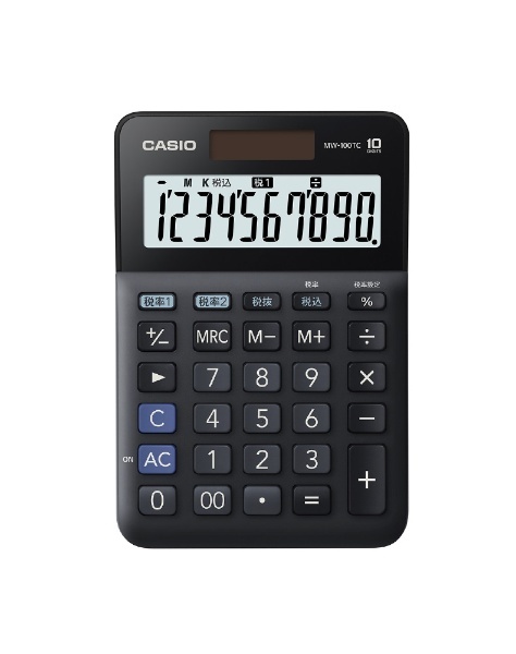 カシオ W税率電卓 10桁 税計算 ホワイト MW-100TC-WE-N