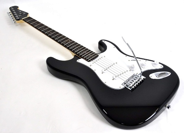 エレキギター ストラトキャスタータイプ マッチングヘッドタイプ ST-180/HBK(S.C) ブラック
