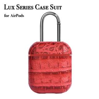 Lux Series Case Suit for AirPods Red Devia yïׁAOsǂɂԕiEsz