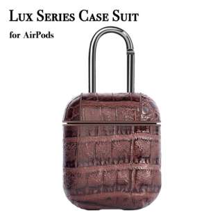 AirPodsp Lux Series Case Suit Devia Coffee BLDVAP005CF yïׁAOsǂɂԕiEsz