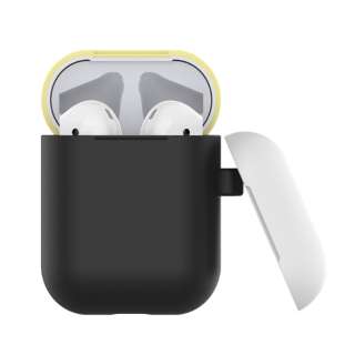 Naked2 Silicone Case Suit for AirPods@black yellow Devia