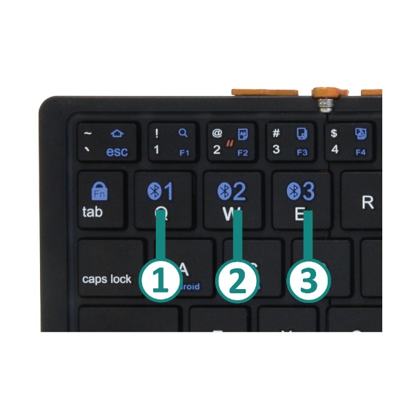 ー 3E Bluetooth Keyboard 3つ折りタイプ 英語配列79キー