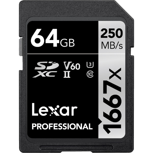 SDXCカード Lexar Professional 1667x SDXC UHS-IIカード LSD64GCBJP1667 [Class10 /64GB]