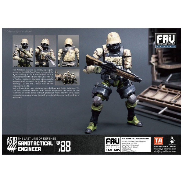 塗装済み完成品 1/18 FAV-A05 ACID RAIN Sand Tactical Engineer サンドタクティカルエンジニア  アルファマックス｜alphamax 通販 | ビックカメラ.com