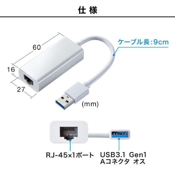 USB3.1-LANϊA_v^izCgj USB-CVLAN1W_12