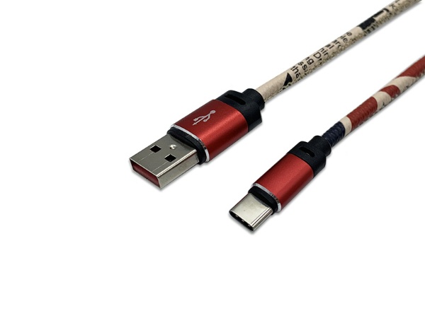 グリーンハウス　USB TypeAtoC ケーブル USB2.0 5V 3A対応 アルミ袋包装 ブラック 0.5m ブラック [0.5m]　GH-UCACA05-BK