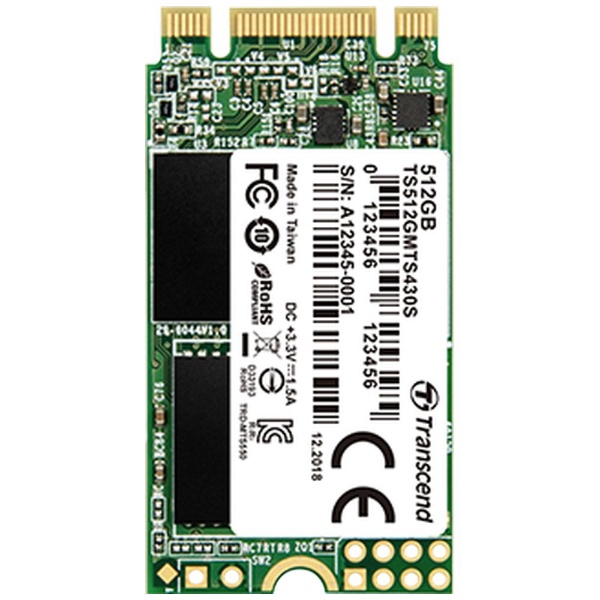 TS512GMTS430S 内蔵SSD SATA接続 M.2 SSD 430S [512GB /M.2]