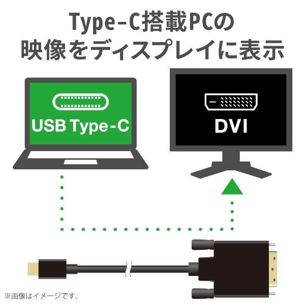 USB-C  DVI P[u [f /1m] Windows11 MacΉ ubN CAC-CDVI10BK_2