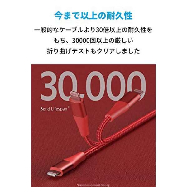 Anker PowerLine+ II USB-C  CgjO P[u(0.9m) red A8652091_2