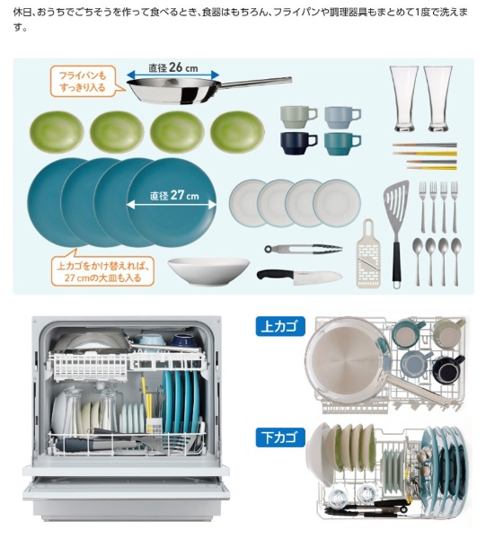 食器洗い乾燥機 （5人用・食器点数40点）　NP-TA3－W ホワイト NP-TA3 ホワイト [5人用]