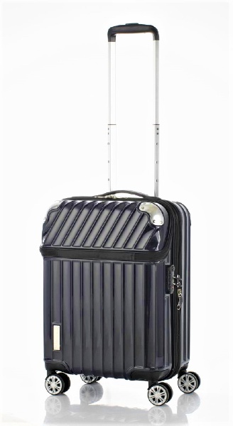 [トラベリスト] スーツケース ジッパー トップオープン モーメント 機内持ち込み可 35L 54 cm 3.4kg ブラックヘアライン