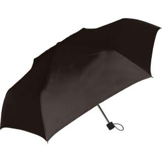 折りたたみ耐風傘 MUJI（無地） BLACK 429004 [雨傘 /メンズ /65cm]