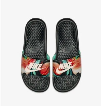 nike floral benassi slides