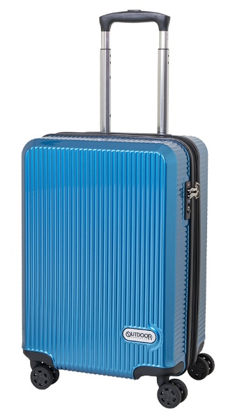  スーツケース 拡張式Wホイールファスナーキャリー 40L(45L) ブルー OD-0808-50-BL [TSAロック搭載]