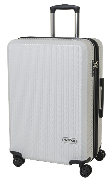 スーツケース 拡張式Wホイールファスナーキャリー 40L(45L) ホワイト