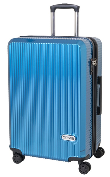  スーツケース 拡張式Wホイールファスナーキャリー 66L(74L) ブルー OD-0808-60-BLC [TSAロック搭載]