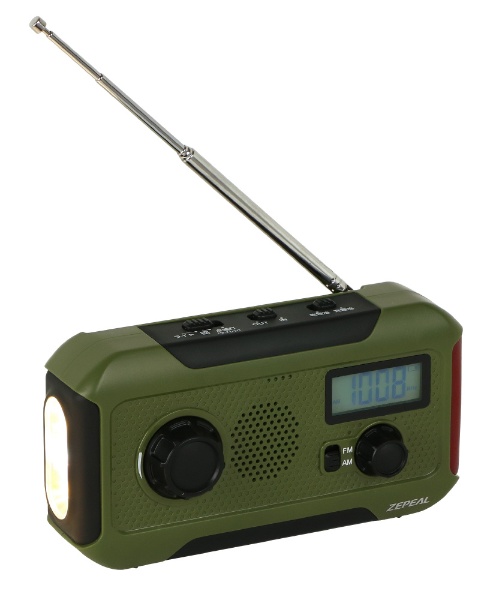手回し充電ラジオライト DJL-H363 [ワイドFM対応 /防水ラジオ /AM/FM
