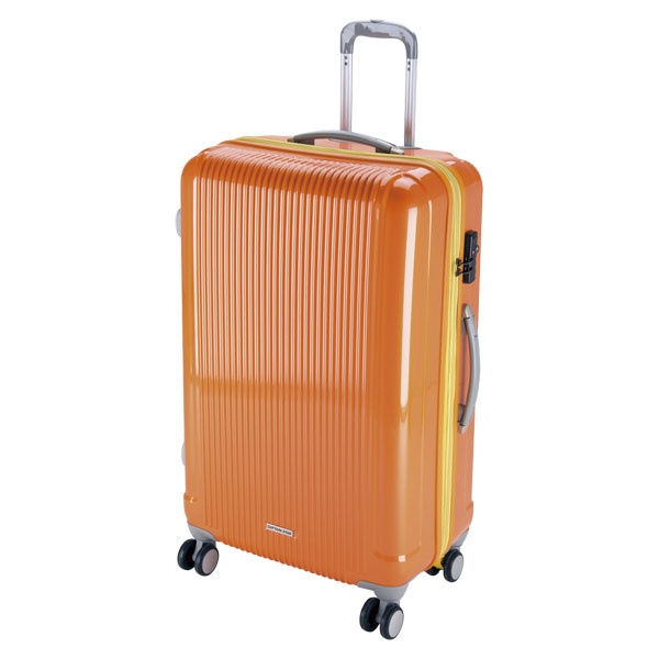 グレル 記念日 トラベルスーツケース：TSAロック付ダブルファスナータイプ 人気ブランド L サンセットオレンジ UV-40