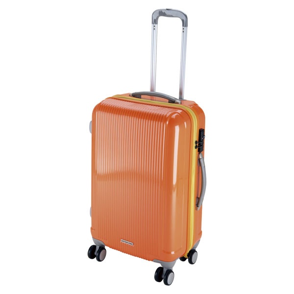 グレル トラベルスーツケース：TSAロック付ダブルファスナータイプ 激安特価品 高品質 M UV-41 サンセットオレンジ