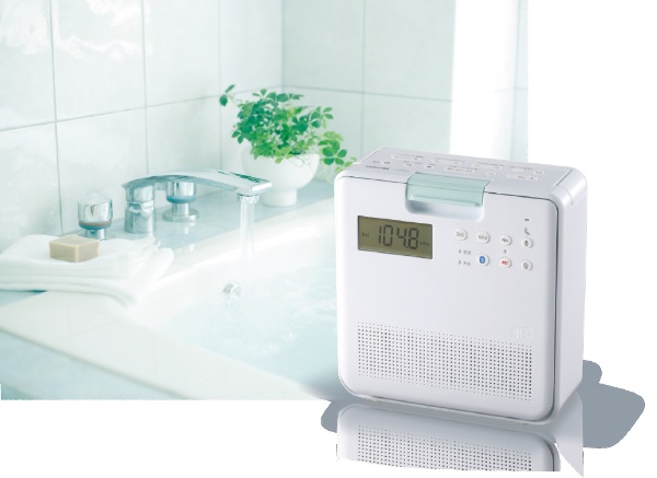 コンパクト防水型SD/CDラジオ ホワイト TY-CB100(W) [ワイドFM対応 /Bluetooth対応]