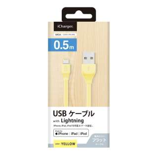 USB-A  Lightning [dE]P[u iCharger tbg [0.5m /MFiF iPhoneEiPadEiPod] PG-ELFC05M24YE CG[