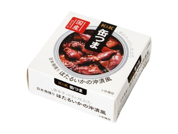 缶つま 日本海獲りほたるいかの沖漬風 70g【おつまみ・食品】 K&K 缶