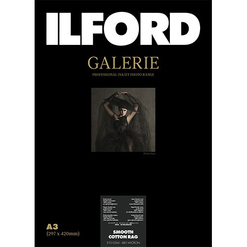 イルフォードギャラリースムースコットンラグ 310g/m2 (A3・25枚)ILFORD GALERIE Smooth Cotton Rag  イルフォード｜ILFORD 通販