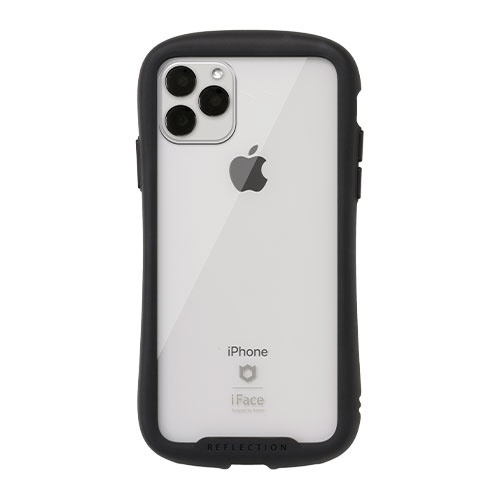 iPhone 11 Pro Max 6.5インチ iFace Reflection強化ガラスクリアケース 41-907405 ブラック  HAMEE｜ハミィ 通販