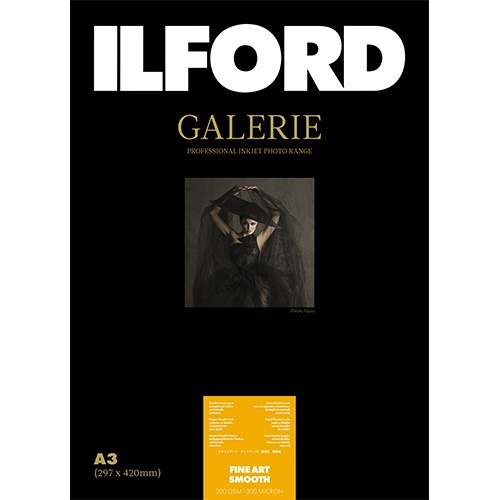 イルフォードギャラリーファインアートスムース 200g/m2（A3ノビ・25枚）ILFORD GALERIE Fine Art Smooth  422160 イルフォード｜ILFORD 通販