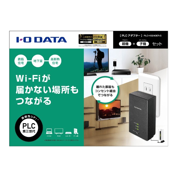 I・O DATA マスターアダプター＆ターミナルアダプターセット PLC-HD2