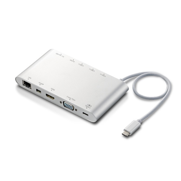 USB-C オス→メス カードスロットｘ2 HDMI VGA Mini DisplayPort LAN φ3.5mm USB-Aｘ3  USB-C］ USB PD対応 60W ドッキングステーション (Chrome/iPadOS/Mac/Windows11対応) シルバー  DST-C08SV [USB Power Delivery対応] エレコム｜ELECOM 通販 ...