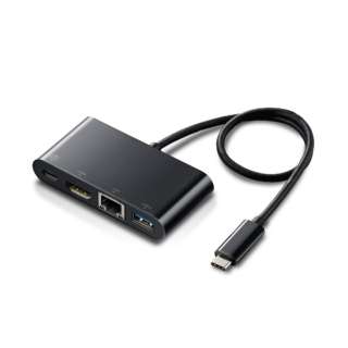 mUSB-C IXX HDMI / LAN / USB-A / USB-CnUSB PDΉ 60W hbLOXe[V (Chrome/iPadOS/Mac/Windows11Ή) ubN DST-C09BK [USB Power DeliveryΉ]_1