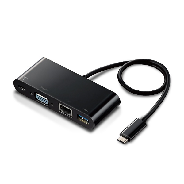 USB-C ᥹ VGA / LAN / USB-A / USB-CUSB PDб 60W ɥå󥰥ơ (Chrome/iPadOS/Mac/Windows11б) ֥å DST-C10BK [USB Power Deliveryб]