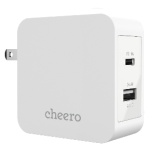 2 port  Charger i  18W + USB j zCg CHE-327-WH [USB Power DeliveryΉ /2|[g]