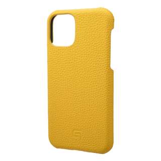 Shrunken-calf Leather Shell  for iPhone 11 Pro 5.8C` YLW GSCSC-IP01YLW yïׁAOsǂɂԕiEsz