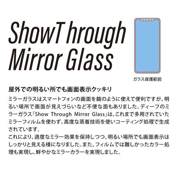 iPhone 11 6.1C` pKXtB Show Through Mirror Glass sN BKS-IP19MMG3FPN yïׁAOsǂɂԕiEsz_3