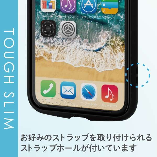 iPhone 11 6.1C`Ή TOUGH SLIM LITE t[J[ PM-A19CTSLFCBK ubN_5