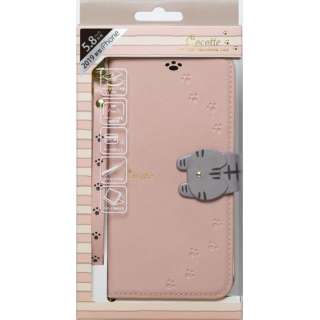 iPhone 11 Pro 5.8英寸专用的笔记本型包Cocotte Pink Beige iP19_58-COT03粉红浅驼色[，为处分品，出自外装不良的退货、交换不可能]