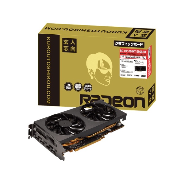 玄人志向AMD Radeon RX 5700XT搭载原始物FAN型号RD-RX5700XT-E8GB/DF